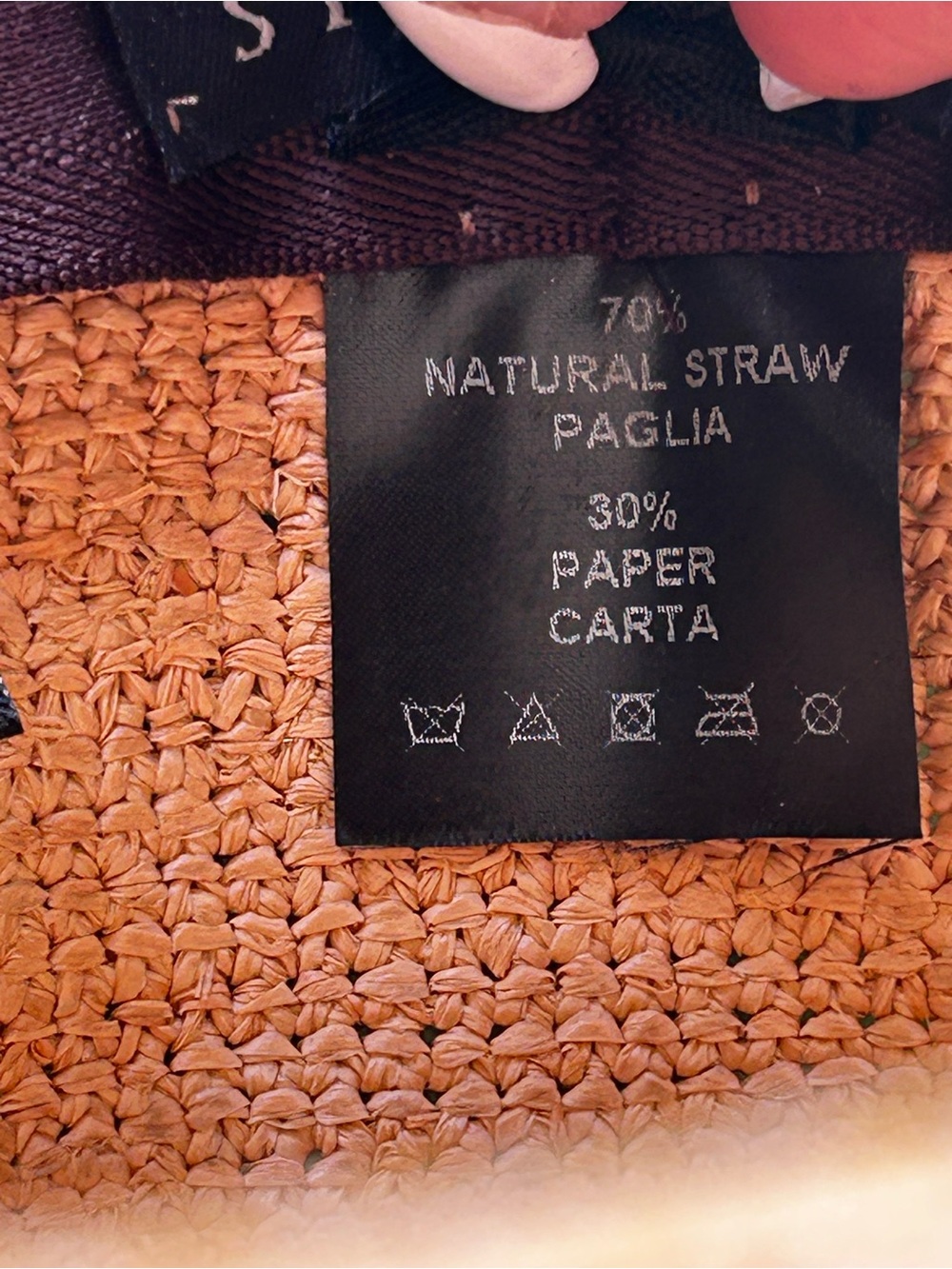 Made in Italy 🇮🇹 Real Toyo Natural Straw Fedora Hat – – Size S (55 cm / 6 7/8) - Picture 5 of 9